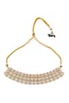 Buy_Samyukta Singhania_Gold And White Brass Jewellery Set _Online_at_Aza_Fashions