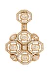 Samyukta Singhania_Gold And White Brass Jewellery Set _at_Aza_Fashions