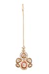 Samyukta Singhania_Red And Gold Brass Jewellery Set _Online_at_Aza_Fashions