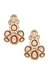 Samyukta Singhania_Red And Gold Brass Jewellery Set _at_Aza_Fashions