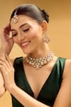 Buy_Samyukta Singhania_Red And Gold Brass Jewellery Set _at_Aza_Fashions
