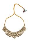 Buy Nazaakat By Samara Singh Green Stones And Gold Brass Jewellery Set Buy_Nazaakat By Samara Singh_Green Stones And Gold Brass Jewellery Set