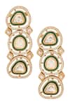 Buy_Samyukta Singhania_Green And Gold Brass Jewellery Set _Online_at_Aza_Fashions