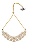 Shop_Samyukta Singhania_Green And Gold Brass Jewellery Set _Online_at_Aza_Fashions