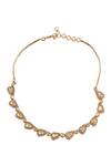 Nazaakat By Samara Singh_Gold Plated Stones And White Necklace Set _at_Aza_Fashions