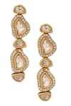 Shop_Nazaakat By Samara Singh_Gold Plated Stones And White Necklace Set 