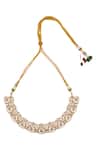 Shop_Nazaakat By Samara Singh_White Stones Gold And Embellished Jewellery Set 