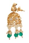 Nazaakat By Samara Singh_Green Crystals Beaded Necklace And Earring Set _Online_at_Aza_Fashions