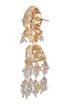 Buy_Samyukta Singhania_White Pearls, Stones And Gold Embellished Jewellery Set _Online_at_Aza_Fashions