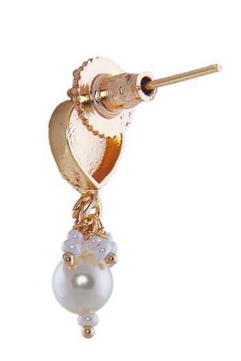 Nazaakat By Samara Singh_Cream Pearls Creme And Mint Brass Necklace Set _at_Aza_Fashions