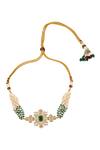 Nazaakat By Samara Singh_Green Beaded Necklace And Earring Set _Online_at_Aza_Fashions