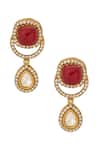 Buy_Samyukta Singhania_Red Stones Embellished Jewellery Set 