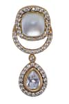 Buy_Samyukta Singhania_White Crystals Brass Stone Embellished Jewellery Set 
