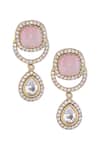Shop_Nazaakat By Samara Singh_Pink Crystals Stone Embellished Jewellery Set _Online_at_Aza_Fashions