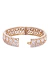 Nazaakat By Samara Singh_Gold Plated Imitation Diamonds And White Stone Embellished Bangles _Online_at_Aza_Fashions