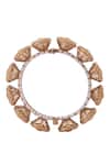 Shop_Nazaakat By Samara Singh_Gold Plated Brass Decorative Bangle _at_Aza_Fashions