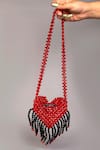 Tussya_Heart-shaped Crystal Mini Bag _Online_at_Aza_Fashions