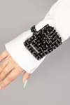 Buy_Tussya_Black Crystals Noir Wrist Charm With Detachable Belt _at_Aza_Fashions