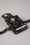 Shop_Tussya_Black Crystals Noir Wrist Charm With Detachable Belt _Online_at_Aza_Fashions