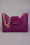 Tussya_Geometric Crystal Handbag With Sling _Online_at_Aza_Fashions