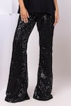 Buy_Smriti By Anju Agarwal_Black Applique, Sequins Off-shoulder Floral Pant Set _Online_at_Aza_Fashions
