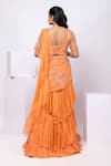 Shop Smriti By Anju Agarwal Orange Net, Organza Embroidery, Sequins V-neck Crystal Lehenga Set at Aza Fashions Shop_Smriti By Anju Agarwal_Orange Net, Organza Embroidery, Sequins V-neck Crystal Lehenga Set _at_Aza_Fashions