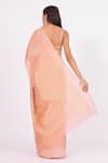 Shop_Amaara_Handloom Peach Pure Chanderi Tissue Saree _at_Aza_Fashions