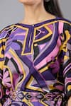 Buy_Samyukta Singhania_Purple Silk, Crepe Round Neck Co-ord Set 