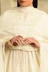 Saahiil Kapoor_Ivory Chanderi Anarkali Set With Dupatta _Online_at_Aza_Fashions