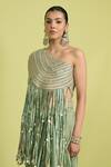 Buy_Rishi and Vibhuti_Matcha Green Chanderi Kurta Set _Online_at_Aza_Fashions