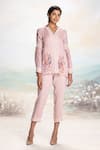 Buy_KAVERI_Pink Floral Print Lace Detail Top And Pant Set _at_Aza_Fashions