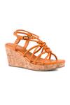 Vanilla Moon_Orange Knotted Strappy Cork Wedge Sandals_Online_at_Aza_Fashions