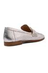 Buy_Vanilla Moon_Silver Metallic Leather Loafers_Online_at_Aza_Fashions