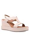 Buy_Vanilla Moon_Ivory Scalloped Edge Sandals_at_Aza_Fashions
