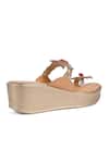 Shop_Vanilla Moon_Gold -poms Wedge Sandals_Online_at_Aza_Fashions