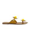 Vanilla Moon_Yellow Floral Flats_Online_at_Aza_Fashions