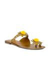 Buy_Vanilla Moon_Yellow Floral Flats_at_Aza_Fashions