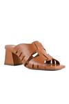 Buy_Vanilla Moon_Tan Woven Square Toe Heels_at_Aza_Fashions