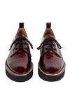 Shop_Vanilla Moon_Red Crocodile Print Lace Up Sneakers_at_Aza_Fashions
