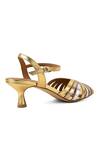 Buy_Vanilla Moon_Gold And Silver Strappy Kitten Heels_Online_at_Aza_Fashions