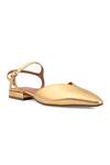Buy_Vanilla Moon_Gold Pointed-toe Sandals_at_Aza_Fashions