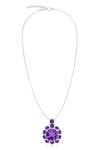 Shop_Kicky &amp; Perky_Silver Plated Amethyst Sterling Pendant Necklace _at_Aza_Fashions