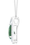 Buy_Kicky &amp; Perky_Silver Plated Green Amethyst Sterling Pendant Necklace _Online_at_Aza_Fashions