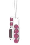 Kicky & Perky_Silver Plated Garnet Pendant Necklace _Online_at_Aza_Fashions