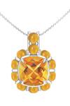 Kicky &amp; Perky_Yellow Contemporary Citrine Pendant Necklace _at_Aza_Fashions