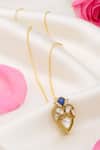 Kicky & Perky_Gold Plated Moissanite Heart Pendant Necklace _at_Aza_Fashions