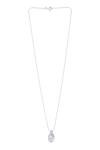Kicky & Perky_Silver Plated Moissanite Sterling Pendant Necklace _Online_at_Aza_Fashions