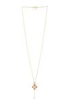 Kicky &amp; Perky_Gold Plated Moissanite Pendant Necklace _Online_at_Aza_Fashions