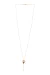 Kicky & Perky_Gold Plated Moissanite Lolite Pendant Necklace _Online_at_Aza_Fashions