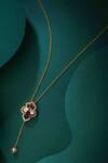 Buy_Kicky & Perky_Gold Plated Moissanite Lolite Pendant Necklace 